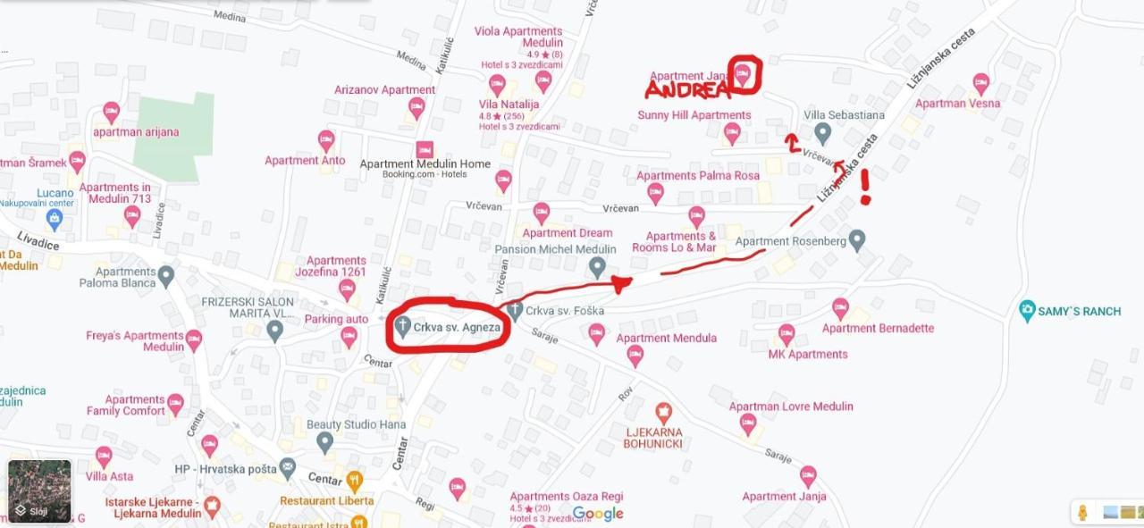 Apartma Andrea Медулин Экстерьер фото